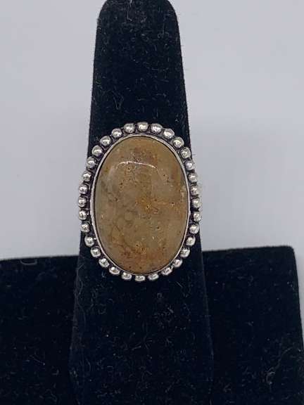 Gorgeous Natural Gemstone & Silver Cocktail Ring