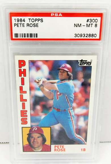 1984 Pete Rose Graded 8NM-MT Baseball Card