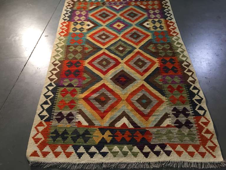 COLORFUL HAND KNOTTED KLIM 4x6.1