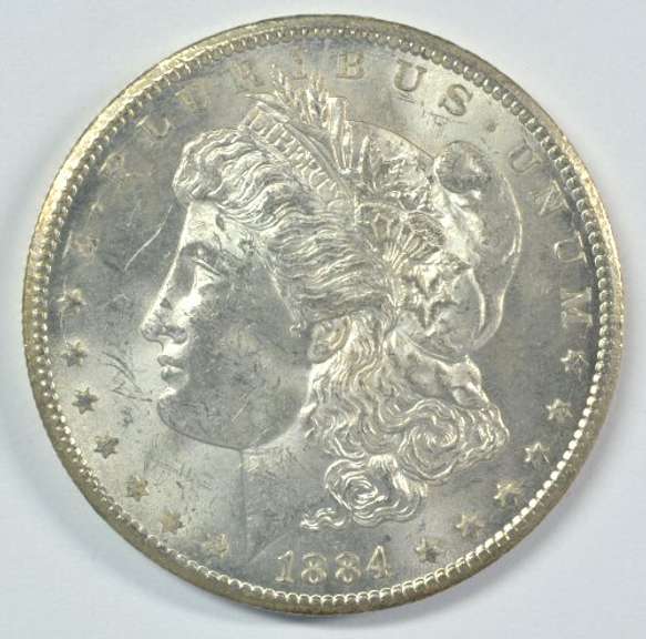 Very Choice BU 1884-CC Morgan Silver Dollar