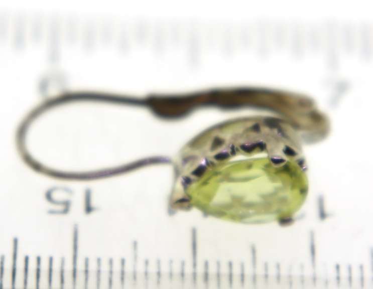 Sterling Silver Yellow quatrz Drop Earrings
