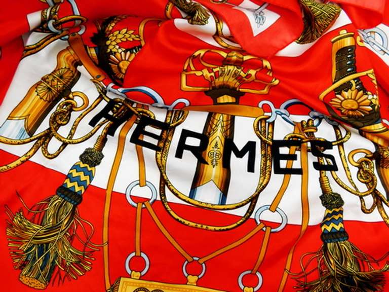 Authentic Vintage Hermes Paris Cliquetis Silk Scarf
