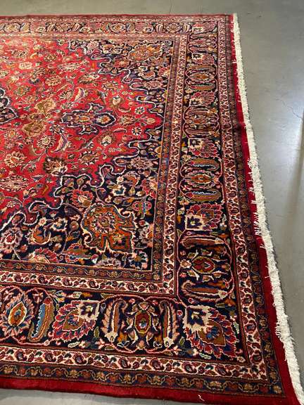 MAGNIFICENT  PERSIAN MASHAD RUG 9'.6X12'.8"