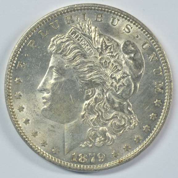 Choice BU 1879-P Morgan Silver Dollar. Flashy