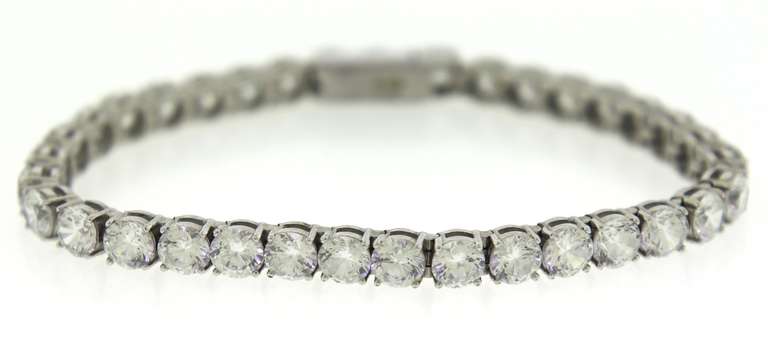 Fantasia by Deserio Cubic Zirconia Tennis Bracelet