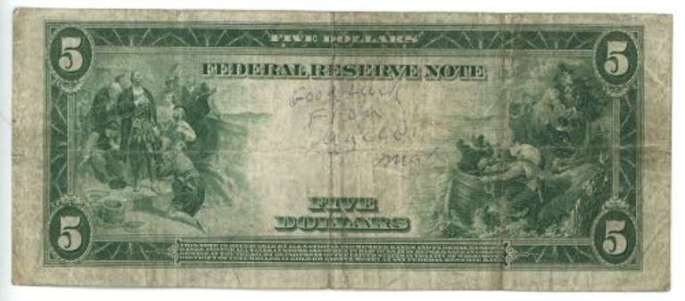 Series of 1914 Large Size $5 Federal Reserve Note (1-A)