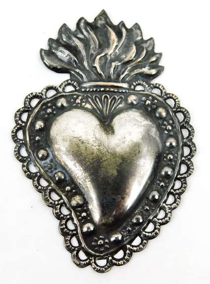 Vintage Ex Voto Sacred Heart