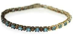 Vintage Sterling Silver Blue Topaz Bracelet