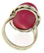 Sterling Silver Pink Gemstone Ring