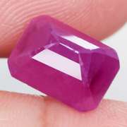 Eye catching 4.46ct UNHEATED emerald cut Ruby