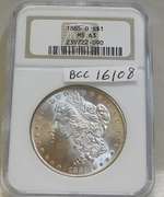 1885-O Morgan Dol NGC MS-63