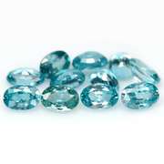 Radiant! 7.54ct baby blue Zircon set