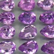 Glittering 8.43ct 7x5mm real Bolivian Amethyst set