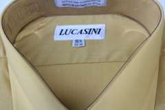Classic Mustard Color Lucasini Poly-Cotton Shirt