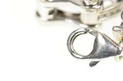 14K White Gold 0.84 Ctw Diamond Bike Chain Link Statement Bracelet