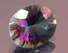 Rainbow color 3.96ct concave cut Mystic Quartz