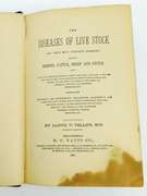 1881 Diseases of Livestock Veterinary Book