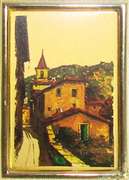 Italian Handcrafted Collectible Cert. Gold Leaf Scenery