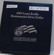 2009 PROOF Silver Braille Sil Dollar.