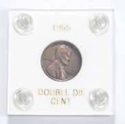 1955 Lincoln Wheat Cent - Double Die - Slabbed