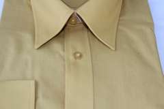 Classic Mustard Color Lucasini Poly-Cotton Shirt
