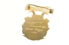 10K Yellow Gold College Dept. Religious Knowledge Medal 1st Pin/Brooch