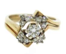 Stunning Round Brilliant Cut Center w Diamond Guard Ring