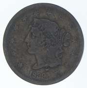 1839 Braided Hair Large Cent
