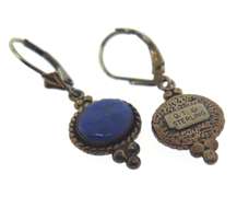 Sterling Silver Lapis Drop Earrings