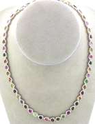 Incredible Tourmaline & Diamond Necklace in Vermeil