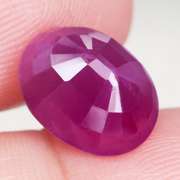 Heavy 6.20ct UNHEATED violet red Ruby