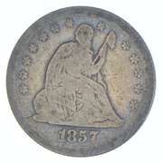 1857-O Seated Liberty Quarter