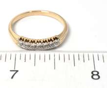 Dainty Diamond Chip Band in Yellow Gold