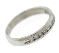 Elegant White Gold Channel Set Diamond Band