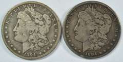 Scarce 1894-O & 1894-S Morgan Silver Dollars