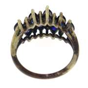 Sterling Silver Dark Blue Topaz Ring