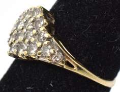 Petite Vintage Diamond Cluster Ring in 14KT Yellow Gold