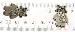 Mexico Sterling Silver Cat Clip Earrigs