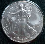 2001 Silver Eagle in Holder