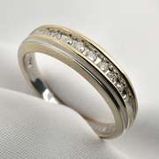 Pretty White Gold Channel Set Diamond Band