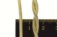 Gold Filled Retro Ornate Twist Snake Chain Collar Necklace