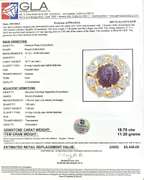 Colossal Genuine 16.71CTS Star Ruby & White Sapphire Ring in Vermeil