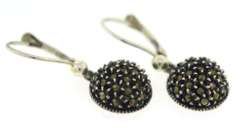 Sterling Silver Marcasite Dangle Earrings