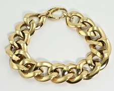 Wide and Classic 18K High-Polished Link Bracelet
