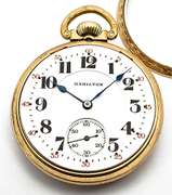 Tasteful Hamilton Gold Filled Pocket Watch