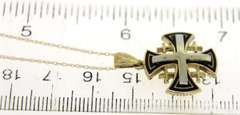 Beautiful Yellow Gold Maltese cross Necklace