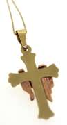 Italian 14K YellowGold Cross Necklace
