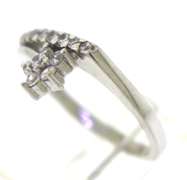 18K white Gold Crystal Flower Ring
