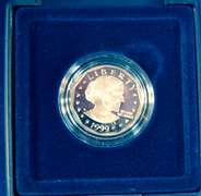 4 1999  PROOF SUSAN B. ANTHONY DOLLARS IN ORIGINAL BOX