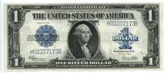 Crisp Uncirculated 1923 Large Size $1 Silver Cert